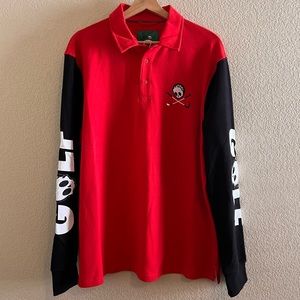 Bad Mulligan Golfskull Rugby Shirt Size Large NWT